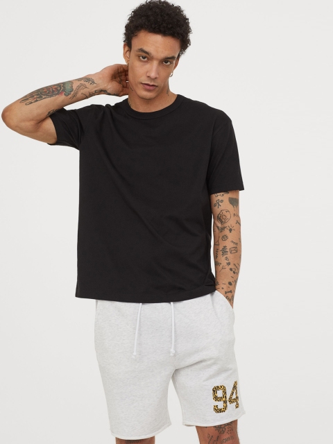 H&M Men Grey Low-Crotch Sweatshirt Shorts