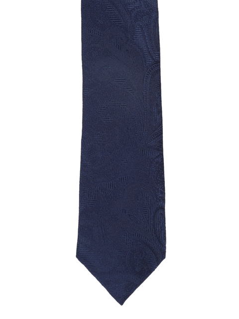 Van Heusen Men Navy Blue Woven Design Broad Tie