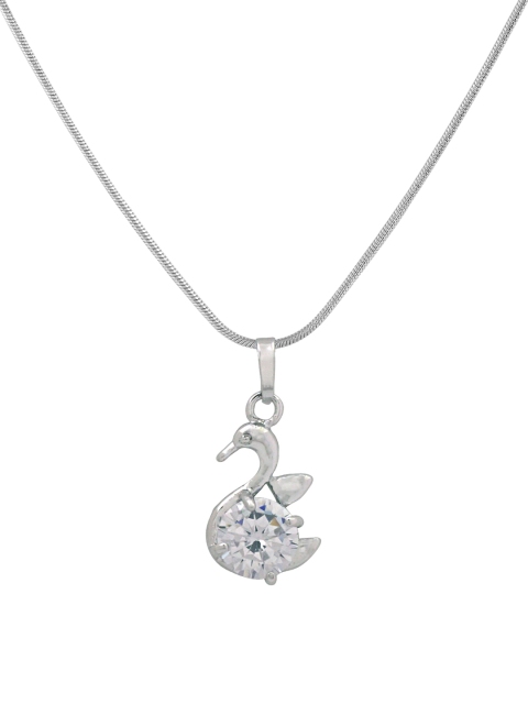 Sia Art Jewellery Women Party Wear Pendant Set, Silver