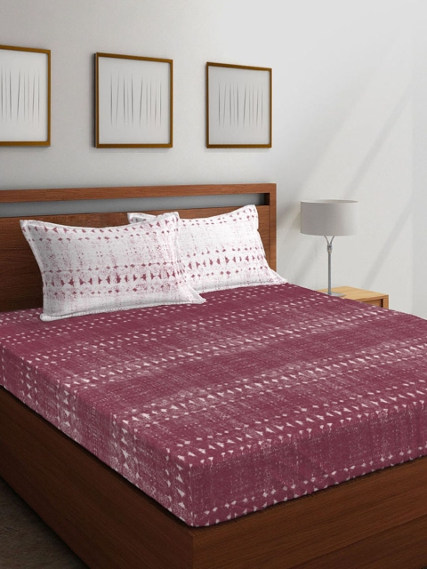 Boutique Living India Burgundy & Off-White Abstract 210 TC Cotton 1 King Bedsheet with 2 Pillow Covers
Boutique Living India Burgundy & Off-White Abstract 210 TC Cotton 1 King Bedsheet with 2 Pillow Covers