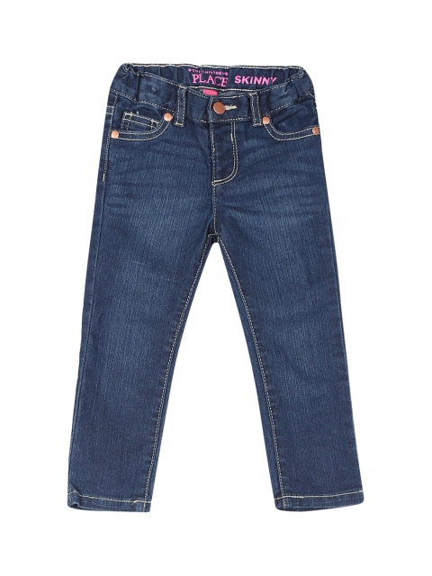 The Childrens Place Girls Blue Skinny Fit Mid-Rise Clean Look Stretchable Jeans