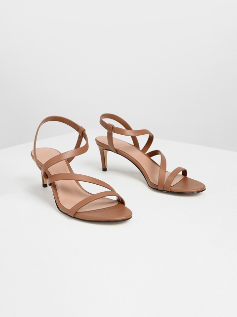 CHARLES & KEITH Women Camel Brown Solid Sandals