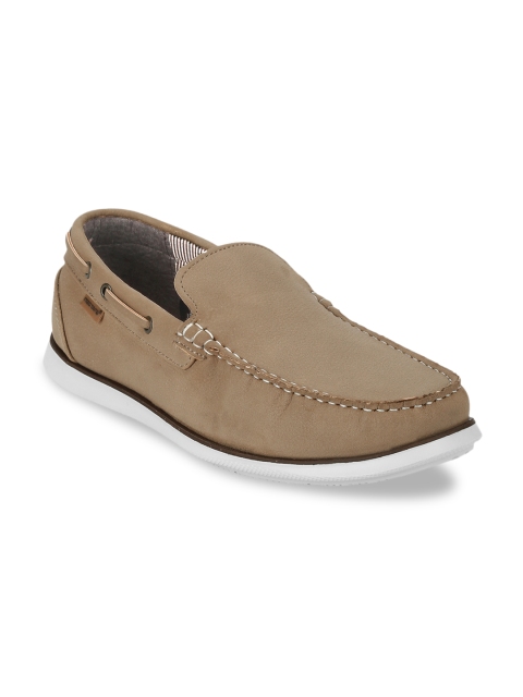 Red Tape Men Beige Solid Loafers