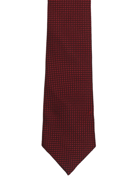 Louis Philippe Men Maroon Woven Design Broad Tie
