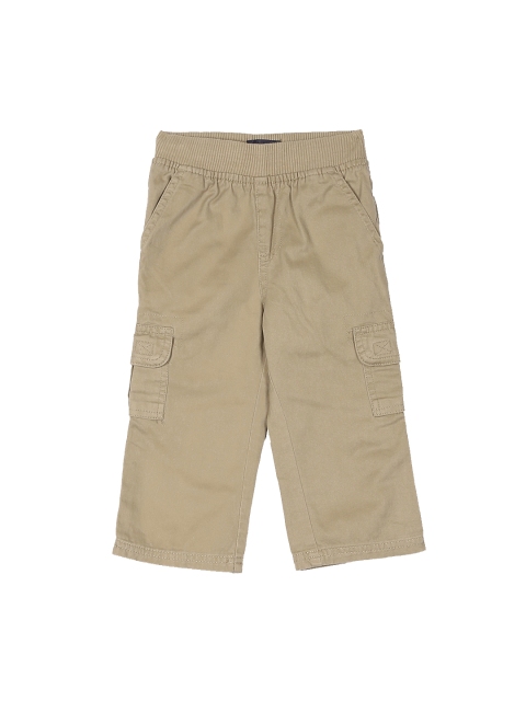 The Childrens Place Boys Beige Regular Fit Solid Cargos