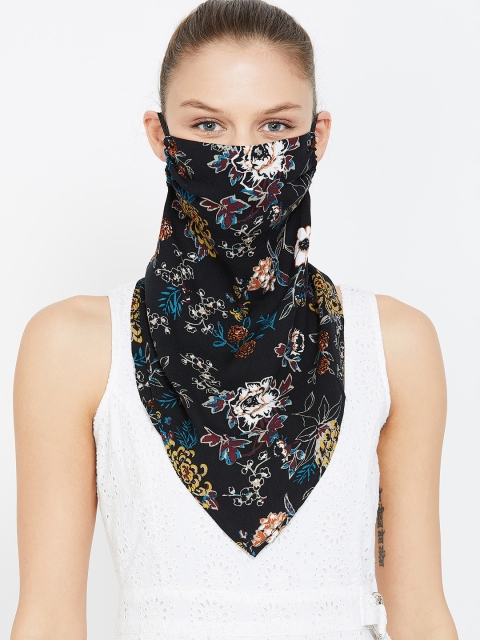 Ginger by Lifestyle Women 2 Ply Printed Outdoor Protective Face Masks, Black