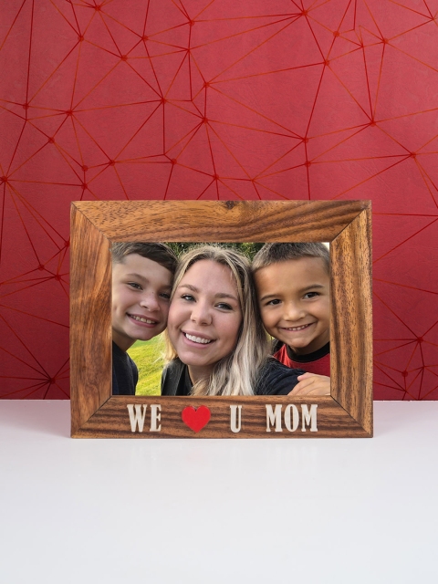 Golden Peacock Brown Textured We Love You Mom Rectangular Wooden Table-Top Photo Frame
Golden Peacock Brown Textured We Love You Mom Rectangular Wooden Table-Top Photo Frame