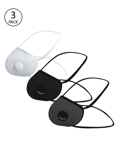 Soie Unisex 3 Pcs 8 Ply Two Way Respirator Reusable Head Loops SN 99 Protection Masks, White
Soie Unisex 3 Pcs 8 Ply Two Way Respirator Reusable Head Loops SN 99 Protection Masks, White