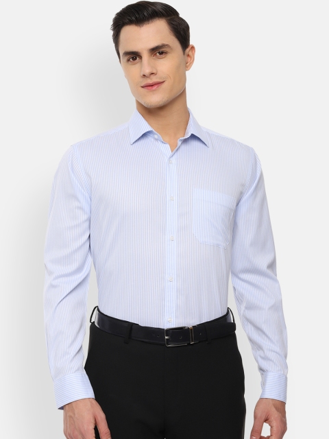 Van Heusen Men Blue Regular Fit Striped Formal Shirt
