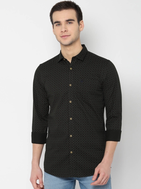 Allen Solly Sport Men Black Regular Fit Printed Casual Shirt