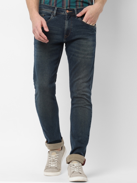 Allen Solly Sport Men Navy Blue Slim Fit Mid-Rise Clean Look Jeans