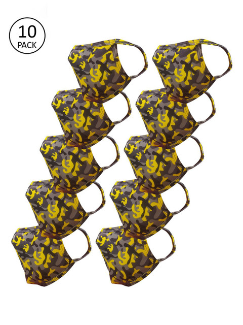 nestroots Unisex 10 Pcs 2-Ply Camouflage Printed Reusable Protective Outdoor Masks, Multi
nestroots Unisex 10 Pcs 2-Ply Camouflage Printed Reusable Protective Outdoor Masks, Multi