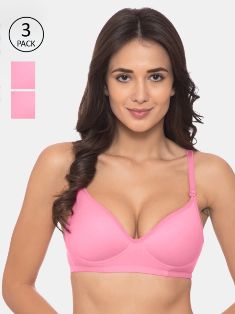 Souminie Pack Of 3 Pink Solid Non-Wired Lightly Padded T-shirt Bras S-711-3PC-BPK-30B
Souminie Pack Of 3 Pink Solid Non-Wired Lightly Padded T-shirt Bras S-711-3PC-BPK-30B