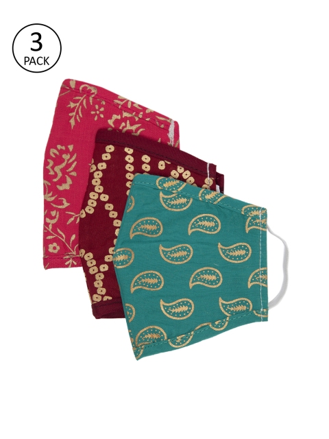 Myshka Unisex Pack of 3 Pcs Multicoloured Reusable 3-Ply Protective Outdoor Masks, Multi
Myshka Unisex Pack of 3 Pcs Multicoloured Reusable 3-Ply Protective Outdoor Masks, Multi