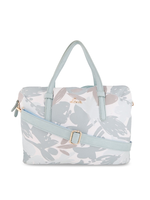 Lavie Blue & White Printed Handheld Bag