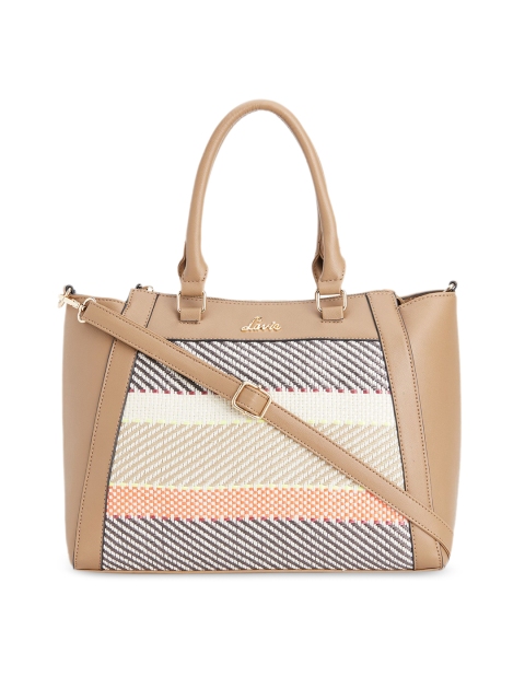 Lavie Multicoloured Striped Handheld Bag, Multi