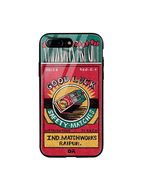 DailyObjects Red & Black Good Luck Matchbox iPhone 7 Plus Glass Case