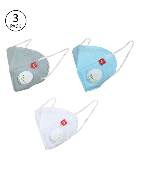 Swiss Design Adults Pack Of 3 Solid 5-Ply Valved Anti-Pollution Reusable KN95 Masks, Blue
Swiss Design Adults Pack Of 3 Solid 5-Ply Valved Anti-Pollution Reusable KN95 Masks, Blue