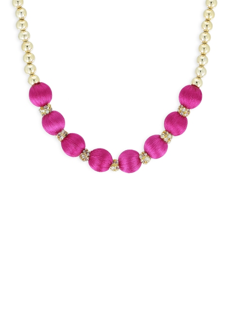 AKSHARA Pink & Gold-Tone Handcrafted Necklace