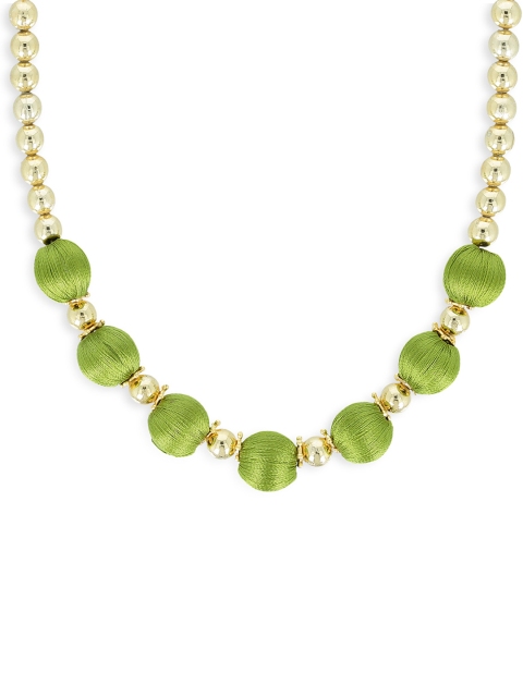 AKSHARA Green & Gold-Toned Handcrafted Necklace