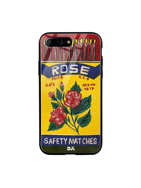 DailyObjects Red & Yellow Rose Matchbox iPhone 7 Plus Glass Case