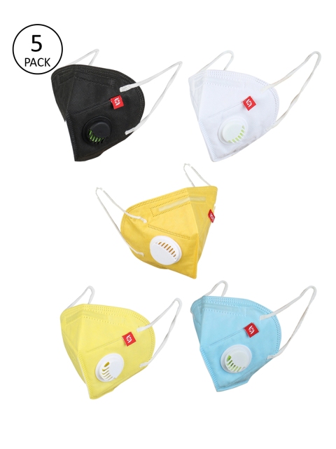 Swiss Design Adults Pack Of 5 Blue 5-Ply Valved Anti-Pollution Reusable KN95 Masks, Multi
Swiss Design Adults Pack Of 5 Blue 5-Ply Valved Anti-Pollution Reusable KN95 Masks, Multi