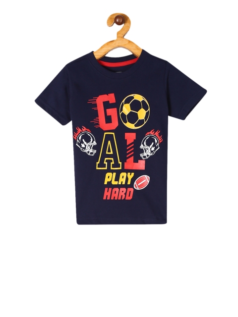 Cherokee Boys Blue Printed Round Neck T-shirt