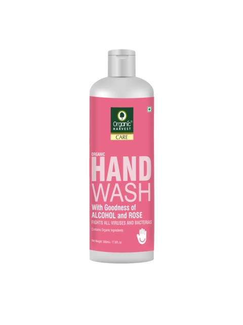 Organic Harvest Hand Wash - Rose 500 ml, Pink