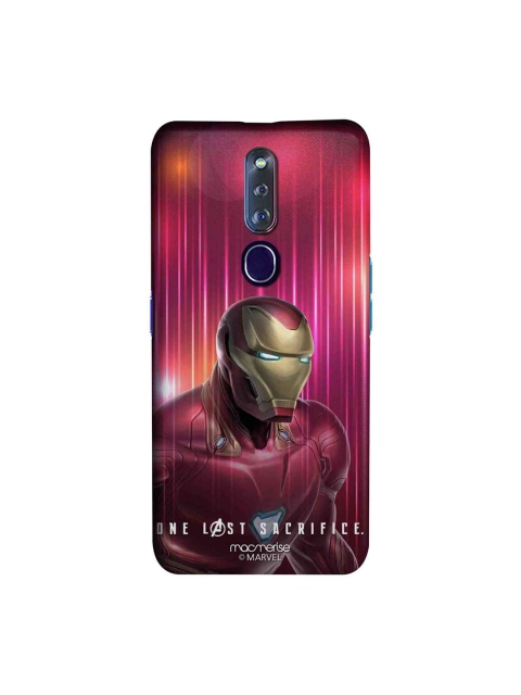 macmerise Pink & Red Marvel Iron Man Printed Oppo F11 Pro Back Case