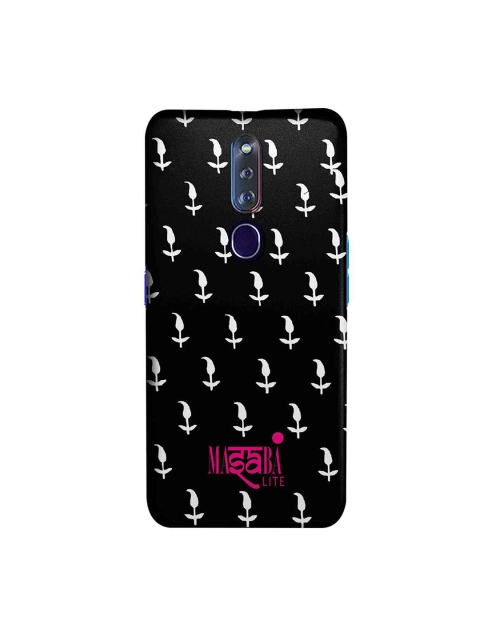 macmerise Black & White Masaba Leaf Motif Sublime Oppo F11 Pro Back Case