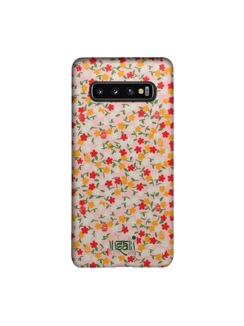 macmerise Pink & Red Masaba Dense Floral Samsung Galaxy S10 Back Case