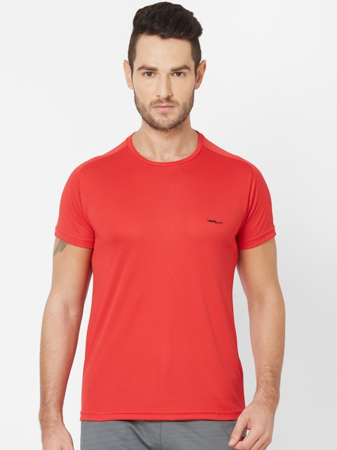 Sweet Dreams Men Red Solid Round Neck T-shirt