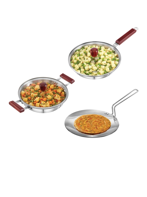 Hawkins Set of 3 Stainless Steel Frying Pan & Kadhai With Lid & Tawa Cookware Set, Silver
Hawkins Set of 3 Stainless Steel Frying Pan & Kadhai With Lid & Tawa Cookware Set, Silver