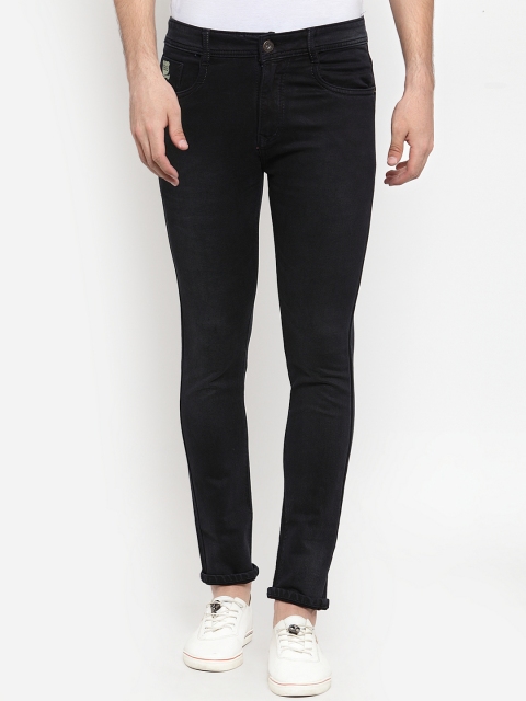 Rodamo Men Black Slim Fit Mid-Rise Clean Look Stretchable Jeans