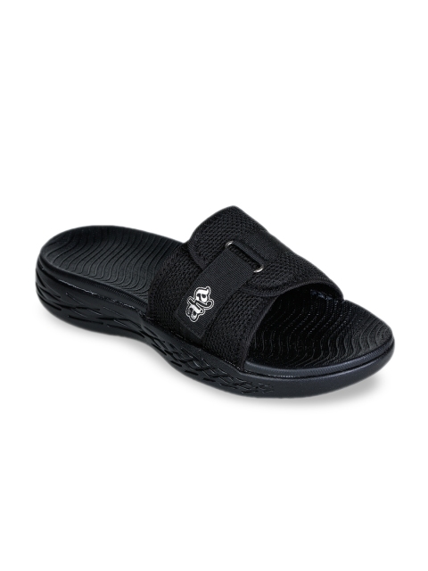 Liberty Men Black Solid Room Slippers