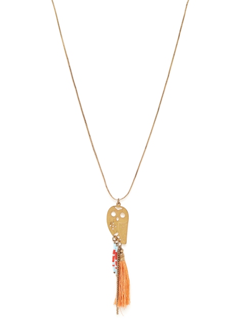 Chumbak Bohemian Owl Rose Gold Necklace