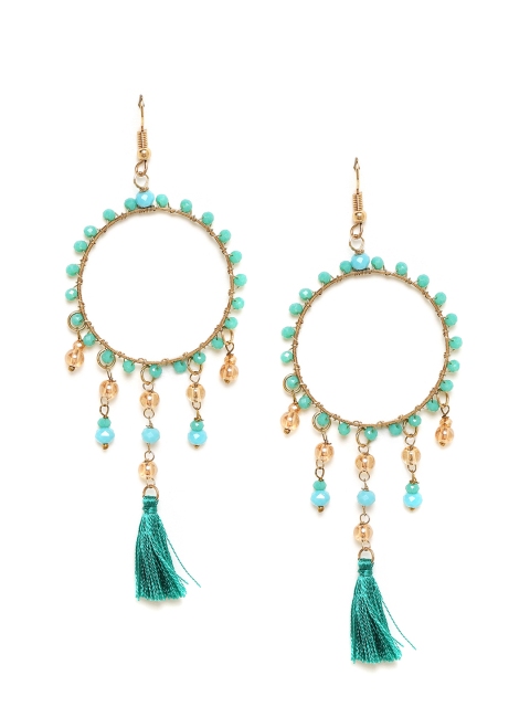 Chumbak Green Circular Moonlit Harvest Drop Earrings