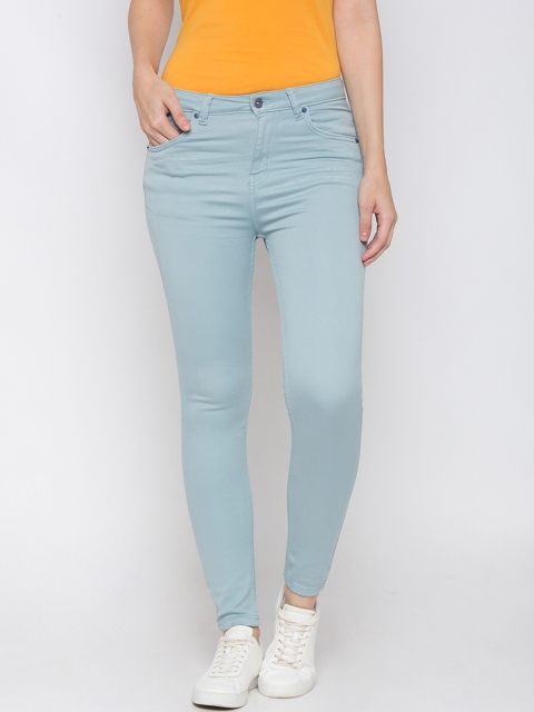 Globus Women Blue Skinny Fit Mid-Rise Clean Look Jeans