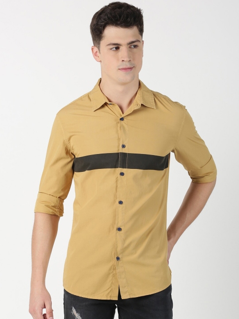 Blue Saint Men Brown Regular Fit Solid Casual Shirt