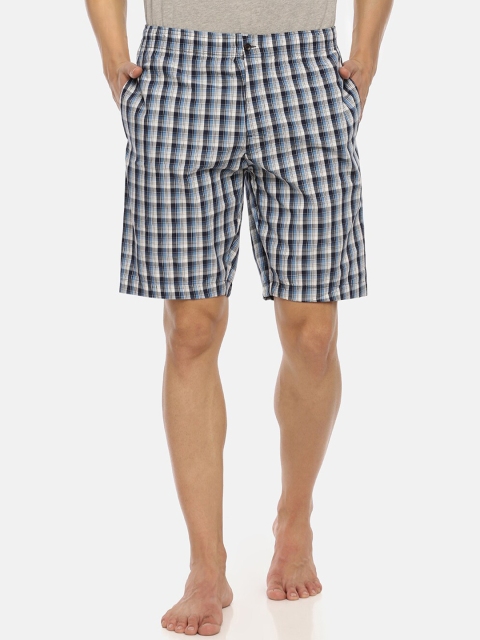 Macroman M-Series Men Blue & White Checked Boxers MS731-BLUE-XXL