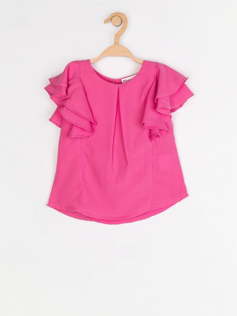 Peppermint Girls Pink Solid Top