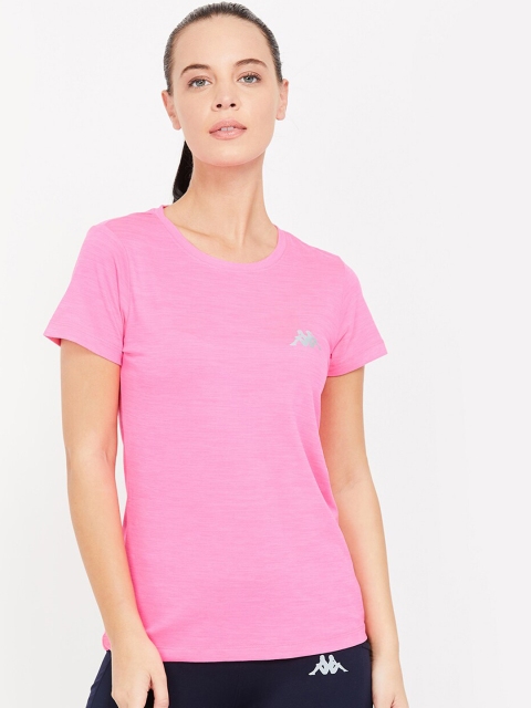Kappa Women Pink Solid Round Neck T-shirt