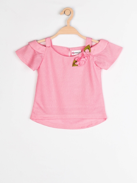 Peppermint Girls Pink Solid Top