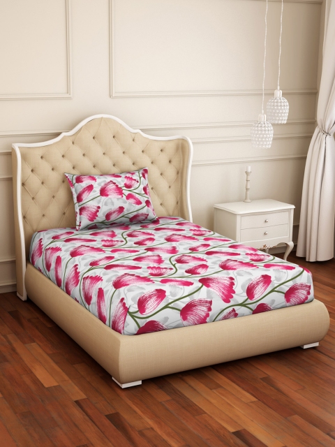 CORE Designed by SPACES White & Pink Floral 104 TC Cotton 1 Single Bedsheet with 1 Pillow Covers
CORE Designed by SPACES White & Pink Floral 104 TC Cotton 1 Single Bedsheet with 1 Pillow Covers