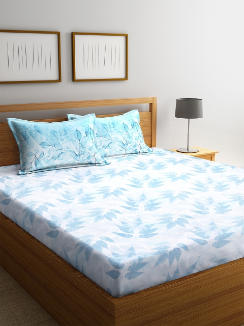 BOMBAY DYEING White & Blue Floral 144 TC Cotton 1 King Bedsheet with 2 Pillow Covers
BOMBAY DYEING White & Blue Floral 144 TC Cotton 1 King Bedsheet with 2 Pillow Covers
