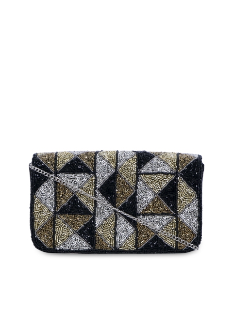 Diwaah Multicoloured Embellished Box Clutch, Multi