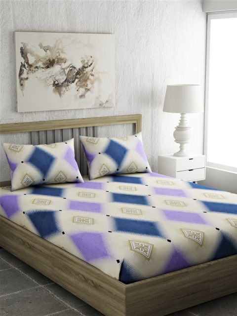 EverHOME Beige & Purple Geometric 210 TC Cotton 1 Queen Bedsheet with 2 Pillow Covers
EverHOME Beige & Purple Geometric 210 TC Cotton 1 Queen Bedsheet with 2 Pillow Covers
