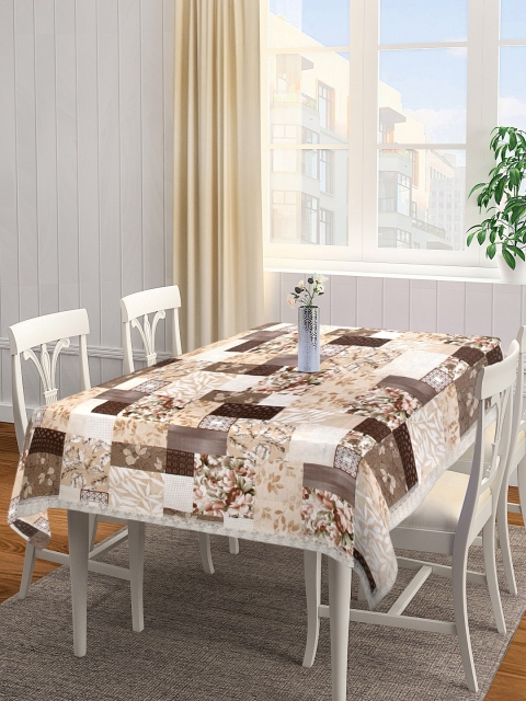 Clasiko Beige & Brown Checks With Flowers Printed Rectangular Anti-Slip PVC 6 Seater Table Cover
Clasiko Beige & Brown Checks With Flowers Printed Rectangular Anti-Slip PVC 6 Seater Table Cover