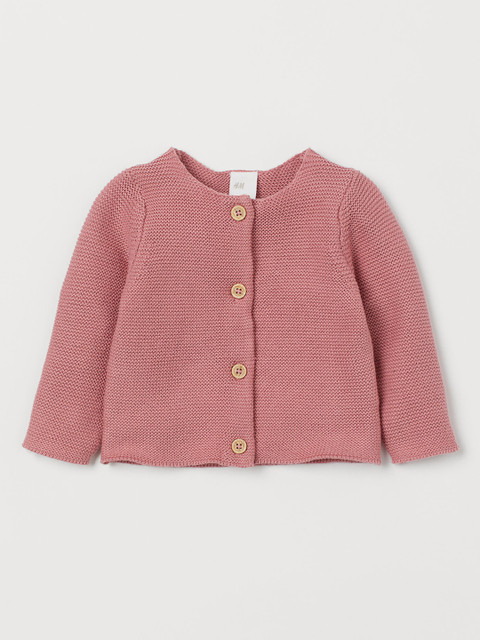 H&M Girls Pink Garter-stitched cardigan 
H&M Girls Pink Garter-stitched cardigan