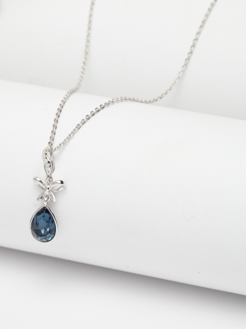 AVANT-GARDE PARIS Rhodium-Plated Sliver-Toned & Blue Swarovski Crystallized Dew Drop-Shaped Pendant With Chain, Silver
AVANT-GARDE PARIS Rhodium-Plated Sliver-Toned & Blue Swarovski Crystallized Dew Drop-Shaped Pendant With Chain, Silver